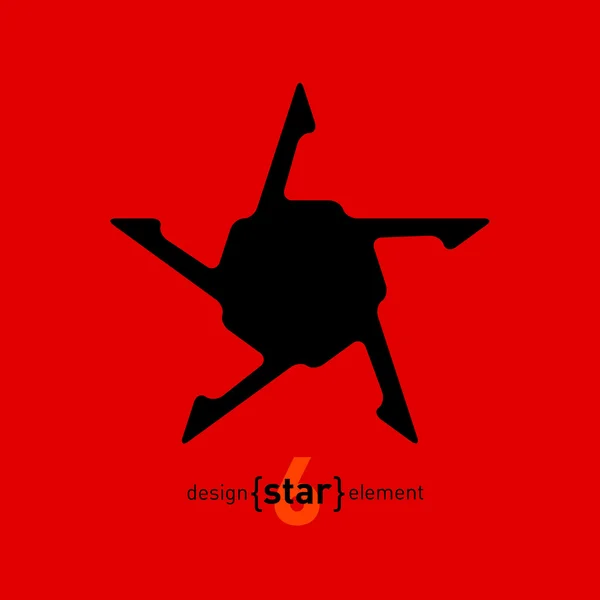 Logotipo de estrella abstracta . — Vector de stock