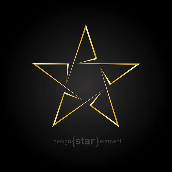 Gold Abstract star — Stock Vector