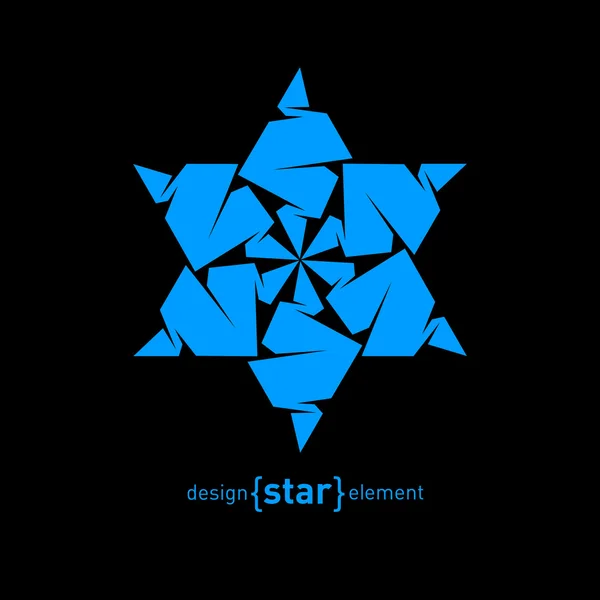 Origami david yıldız — Stok Vektör
