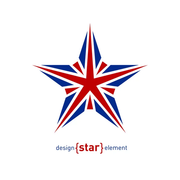 Star avec drapeau du Royaume-Uni — Image vectorielle