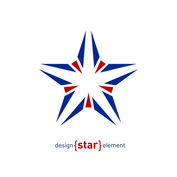 Star with United Kingdom flag — Stock Vector