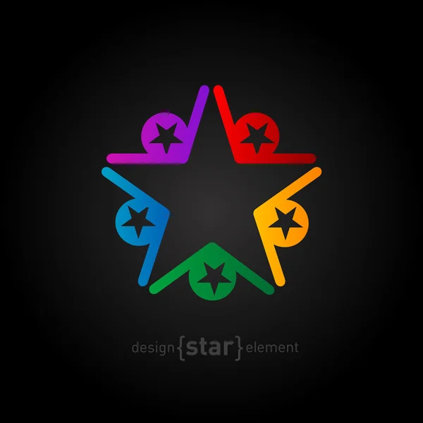 Abstract  Colored star — Stock Vector