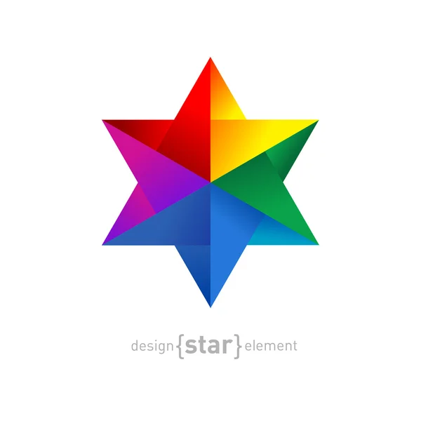 Origami-Regenbogenstern — Stockvektor