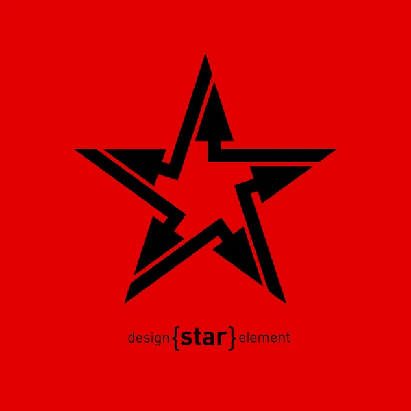 Estrela com setas — Vetor de Stock