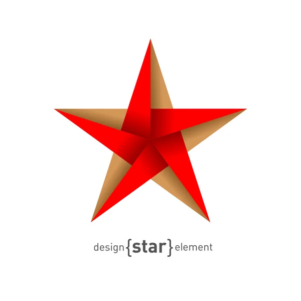 Origami logotipo estrela — Vetor de Stock