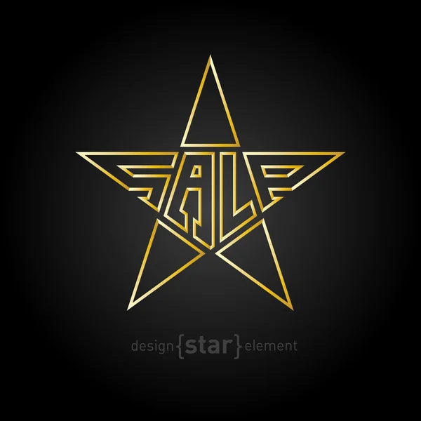 Gold sale star — Stock Vector