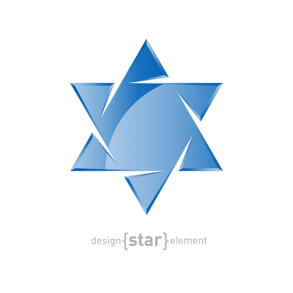 Szkło star of David — Wektor stockowy