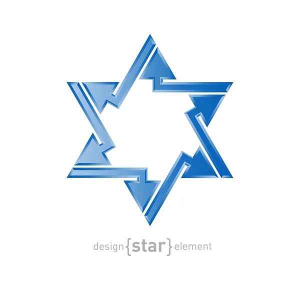 Star of David nyilak — Stock Vector