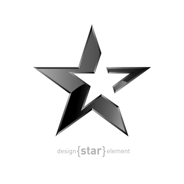 Abstract Silver star — Stock Vector