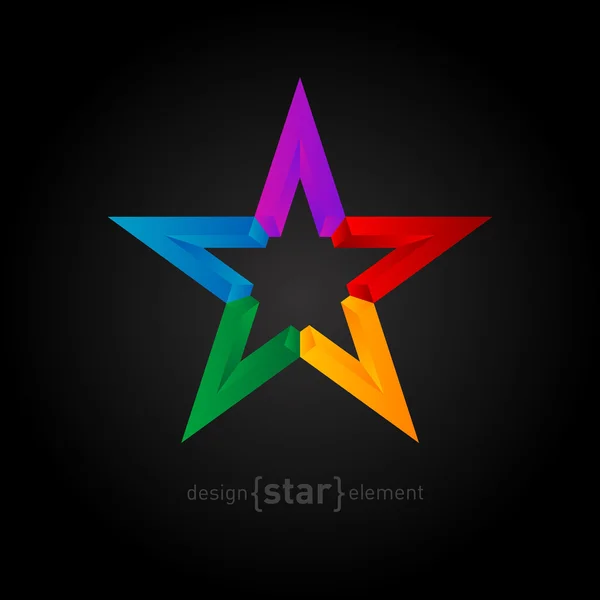 彩虹抽象明星 — 图库矢量图片