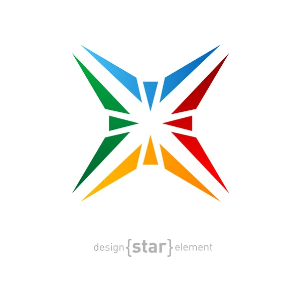 Abstracte rainbow star — Stockvector