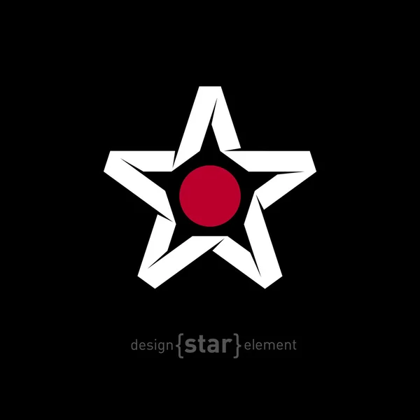 Estrela com bandeira do Japão c — Vetor de Stock