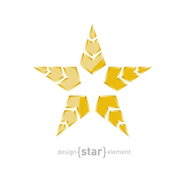 Estrella dorada con flechas — Archivo Imágenes Vectoriales