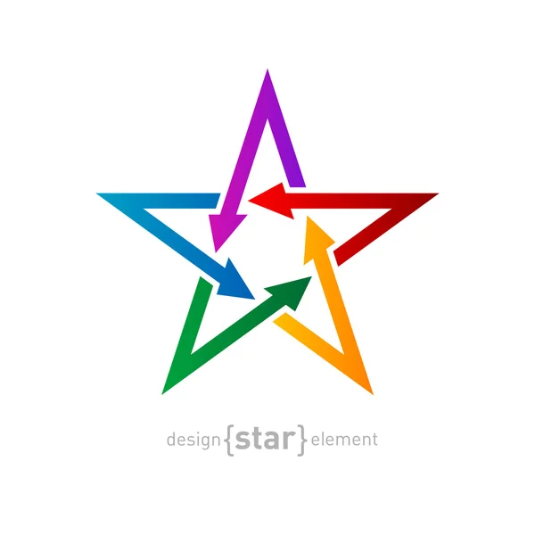 Abstract rainbow star — Stock Vector