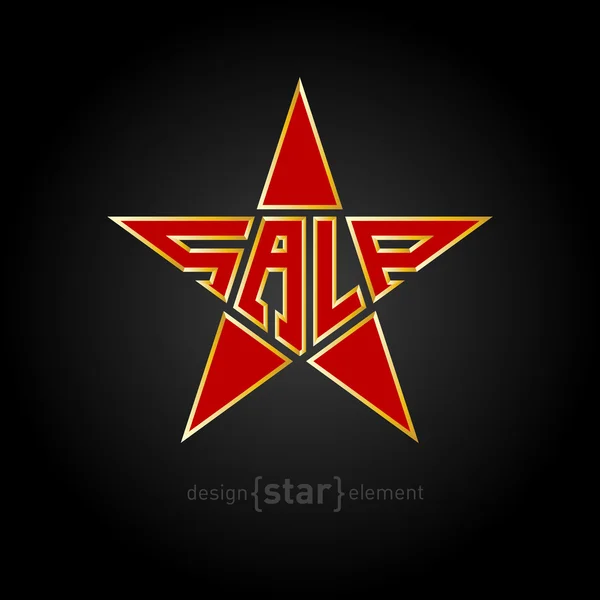 Red sale star — Stock Vector