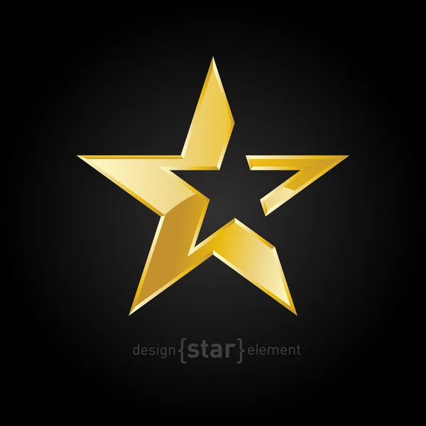 Gold Abstract star — Stock Vector