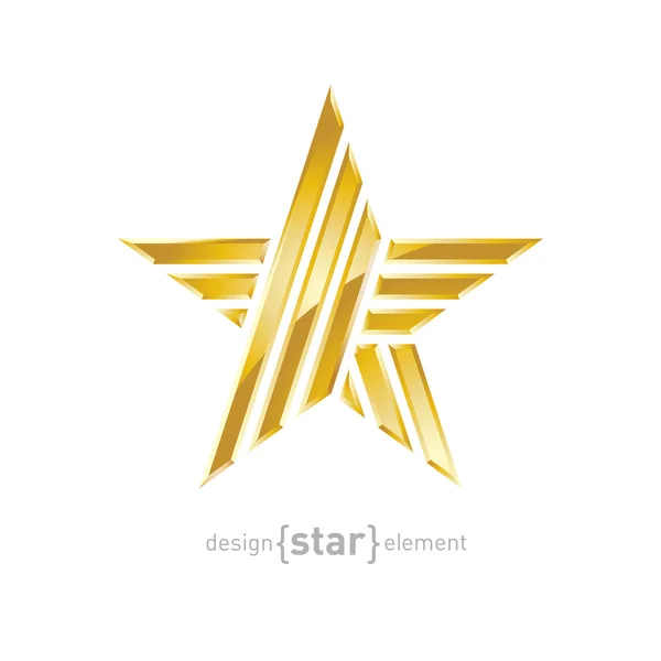 Luxusní Zlatá hvězda — Stockový vektor