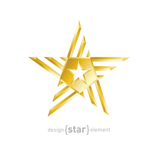 Oro Estrella abstracta — Archivo Imágenes Vectoriales