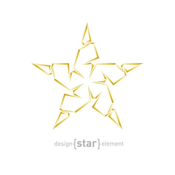 Estrella dorada de lujo — Vector de stock