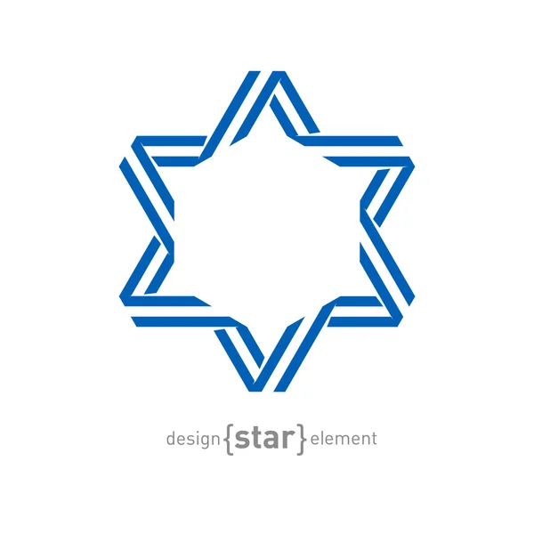 Blue David star — Stock Vector