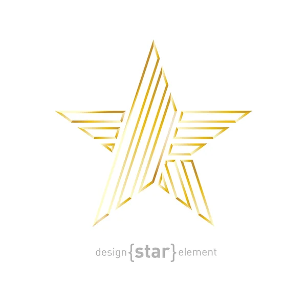 Szép arany csillag — Stock Vector