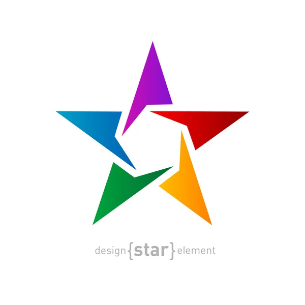 Estrela arco-íris abstrata — Vetor de Stock