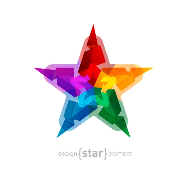 Estrella colorida abstracta — Vector de stock
