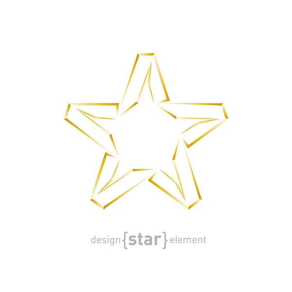 Estrella dorada de lujo — Vector de stock