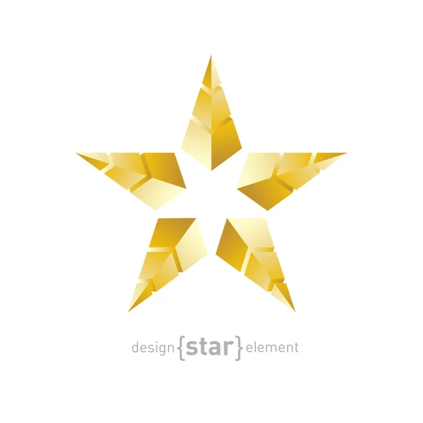 Star made of pyramids. — Stock Vector