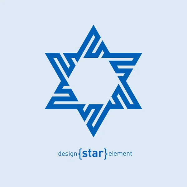 Blue David star — Wektor stockowy