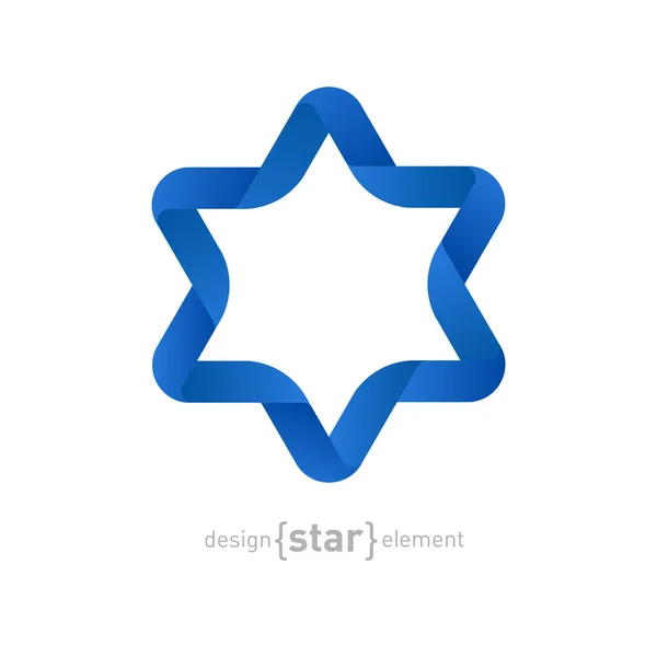 Origami David Star — Stock Vector