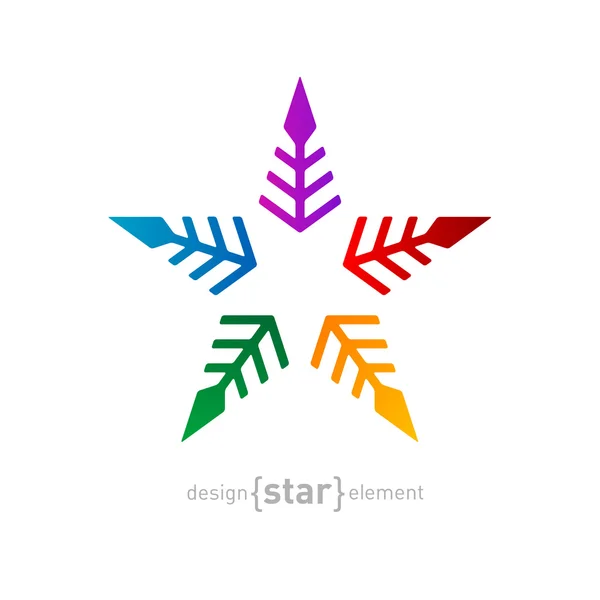 Färgglada rainbow star — Stock vektor