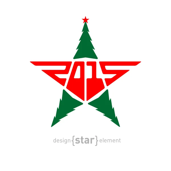 Merry christmas star — Stock vektor