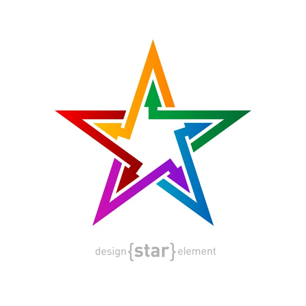 Estrella del arco iris abstracta — Vector de stock