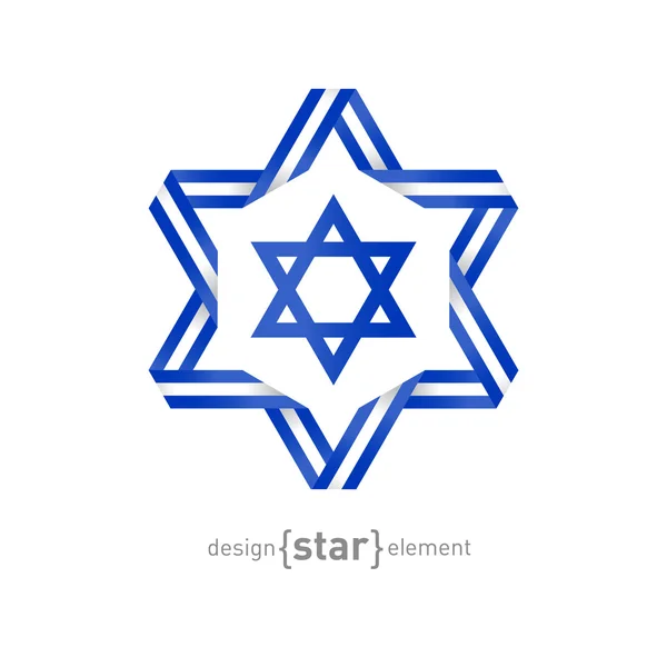 Sterren met Israël vlag kleuren — Stockvector