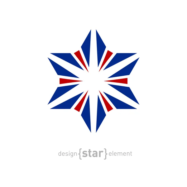 Star avec drapeau du Royaume-Uni — Image vectorielle