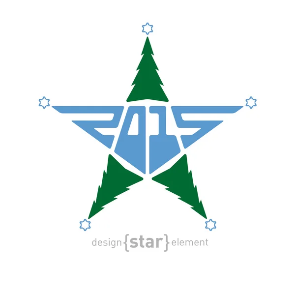 Veselé vánoční hvězda — Stockový vektor