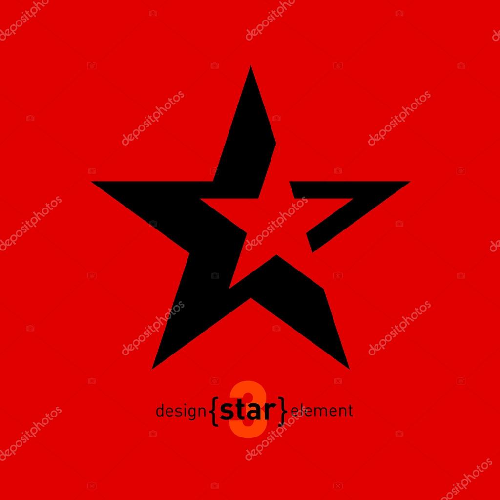 Abstract star logo. Corporate design element