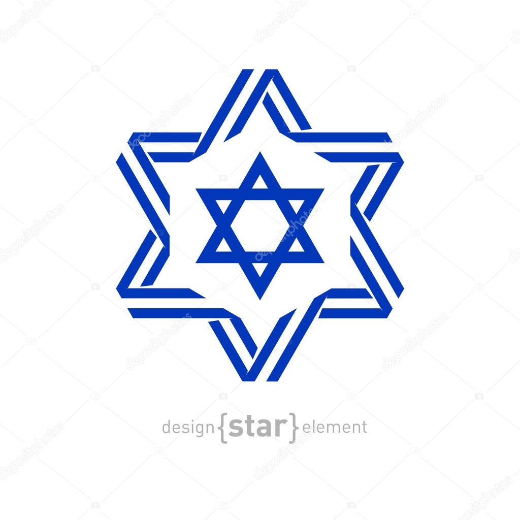 star with Israel flag colors