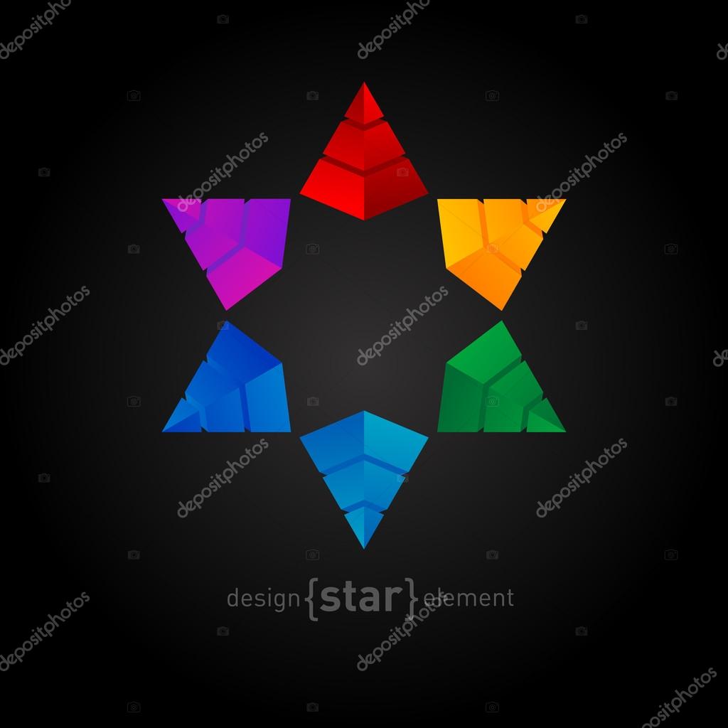 Colorful Star of David Stock Vector by ©thebackground #63406039