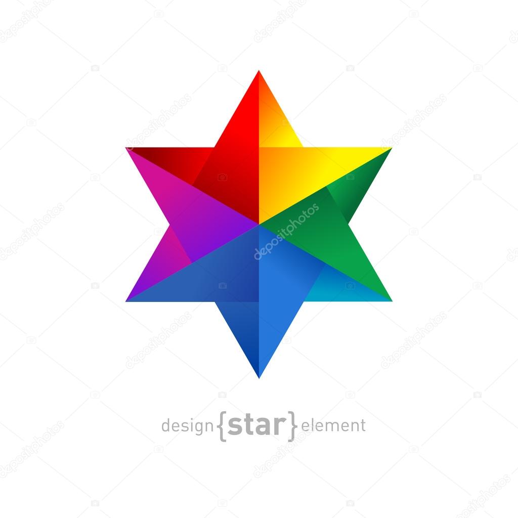 Origami  rainbow Star