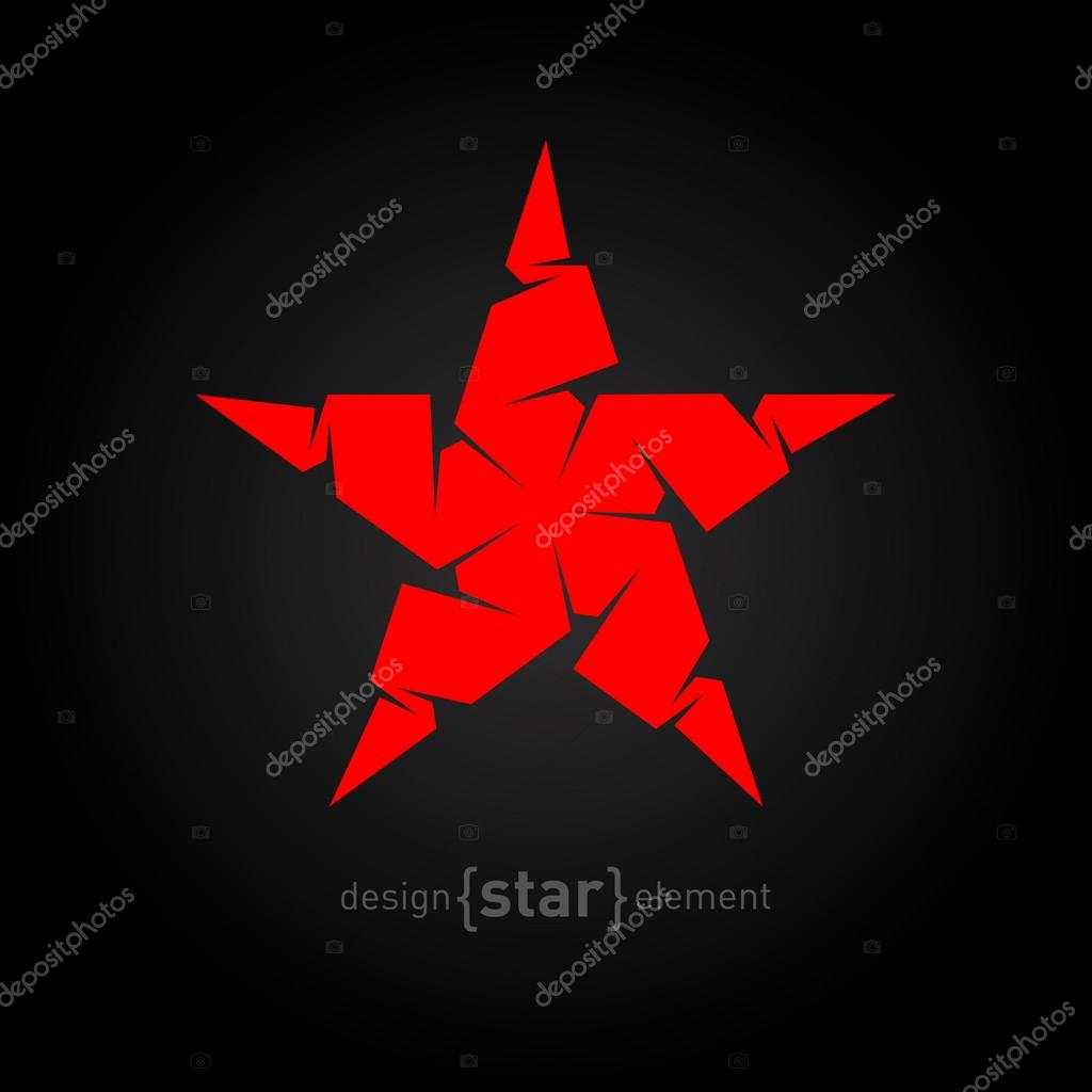 étoile Rouge Origami Image Vectorielle Thebackground
