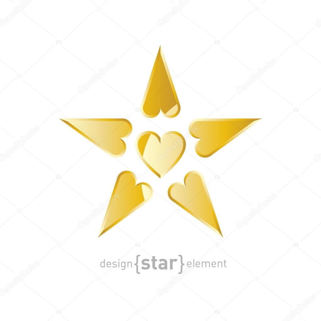 Star with hearts