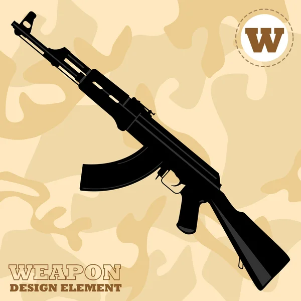 Automatic machine AK-47 Kalashnikov — Stock Vector