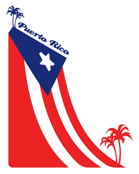 Bandeira de Puerto Rico —  Vetores de Stock