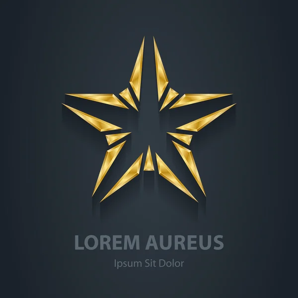 Logo Estrella de Oro . — Vector de stock