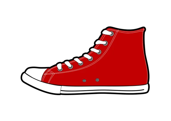 Modern piros cipő — Stock Vector