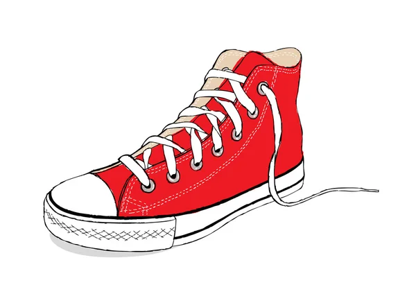Moderne rode sneaker — Stockvector