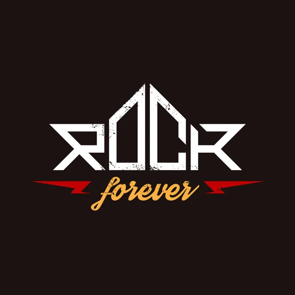 Rock Forever - oorspronkelijke belettering — Stockvector