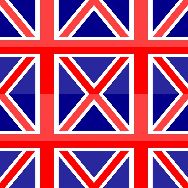 Seamless pattern with United Kingdom flag. — Stock Vector